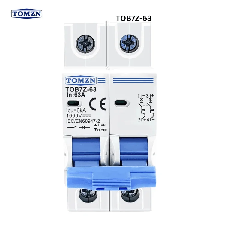TOB7Z-63 (1) TOMZN TOB7Z-63 | 2P DC 1000V Circuit Breaker - Image 1